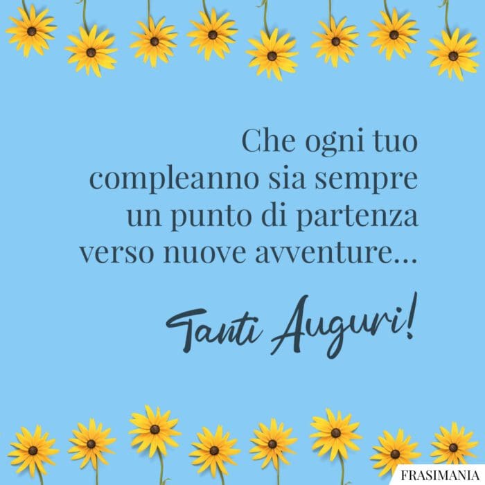 Auguri buon compleanno avventure