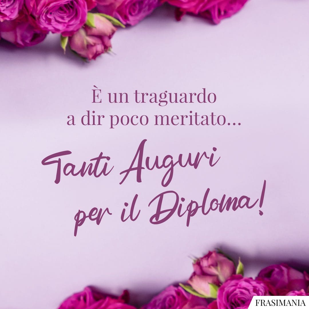 È un traguardo a dir poco meritato... Tanti Auguri per il Diploma!