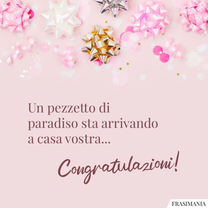 Auguri gravidanza paradiso