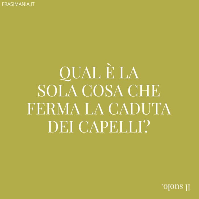 Qual è la sola cosa che ferma la caduta dei capelli?