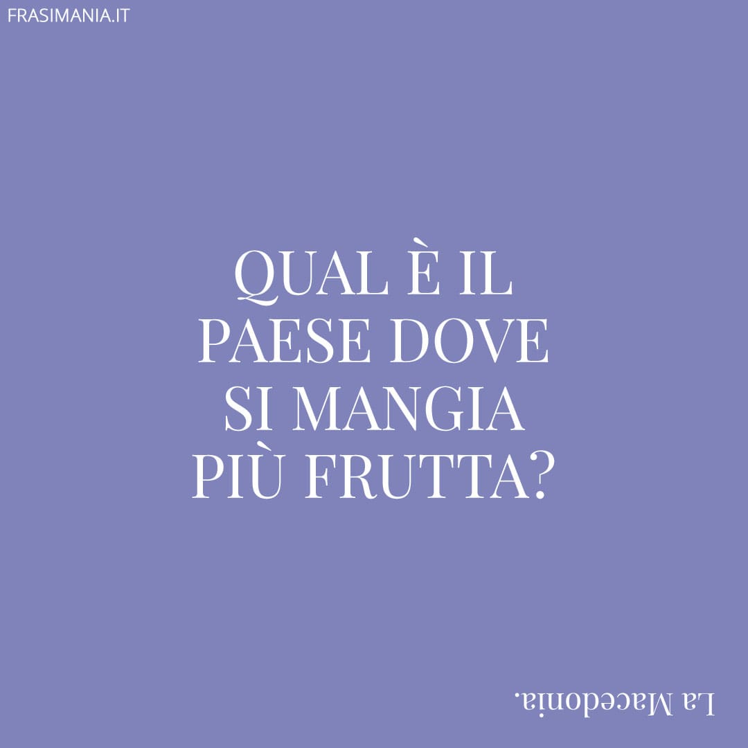 Qual è il Paese dove si mangia più frutta?