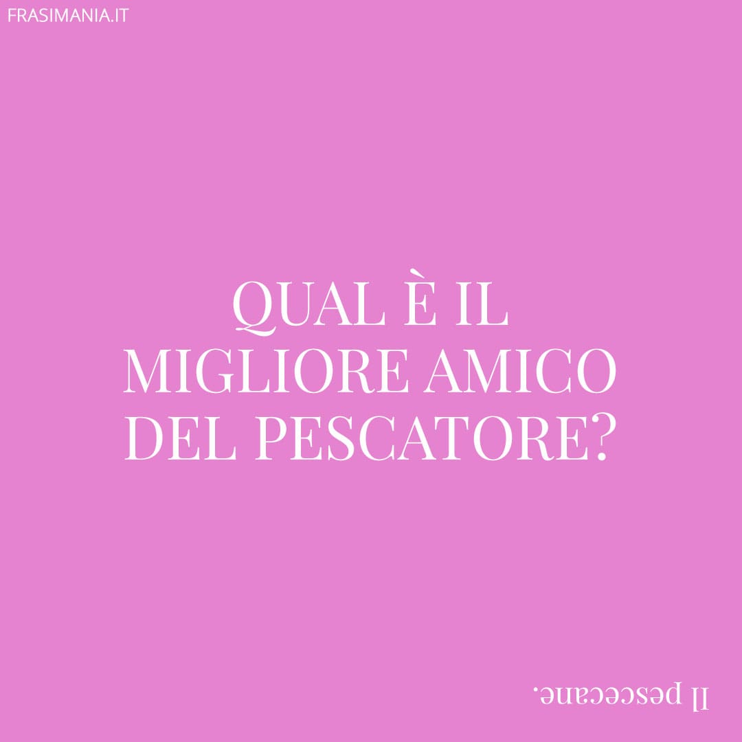 Qual è il migliore amico del pescatore?