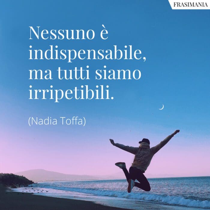 Frasi nessuno indispensabile Toffa