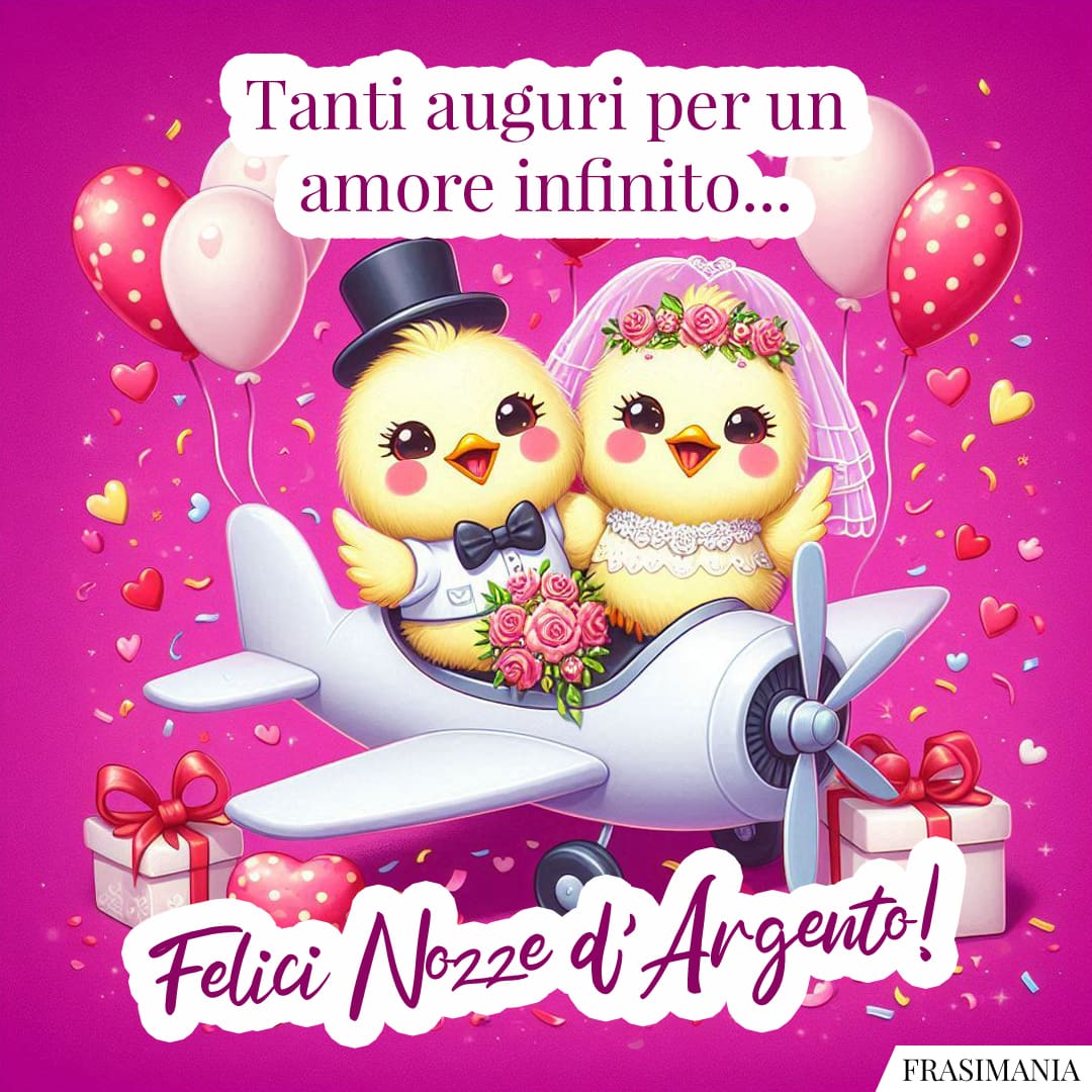 Tanti auguri per un amore infinito... Felici Nozze d'Argento!