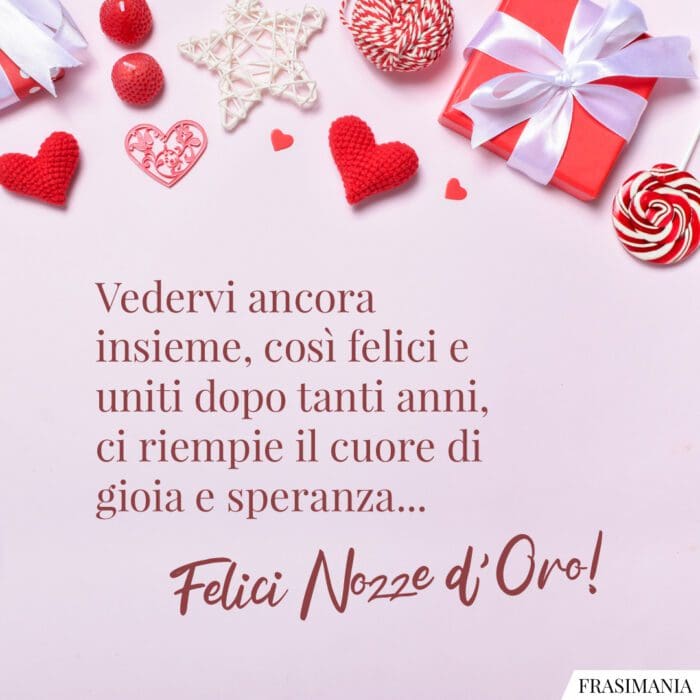 Auguri nozze oro felici