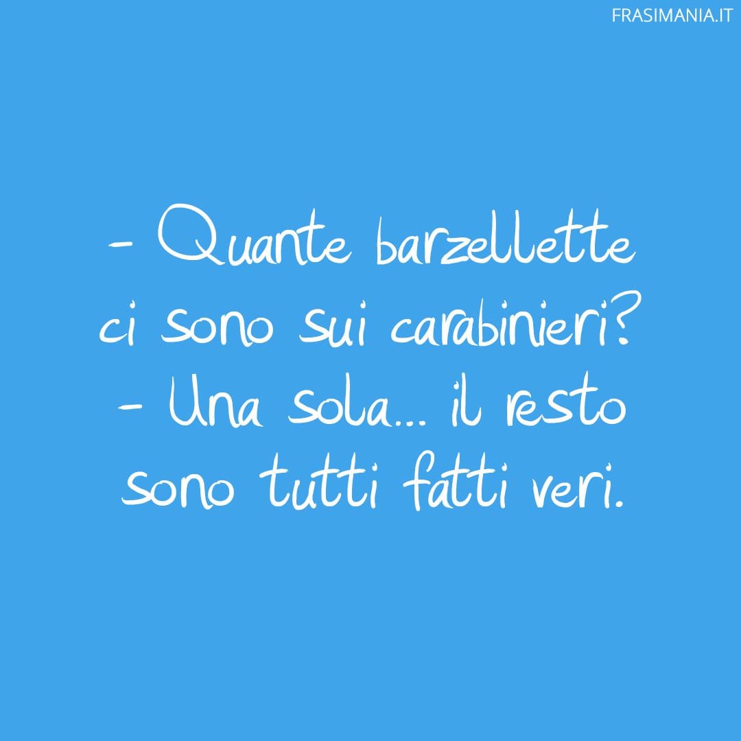 Quante barzellette ci sono sui carabinieri?