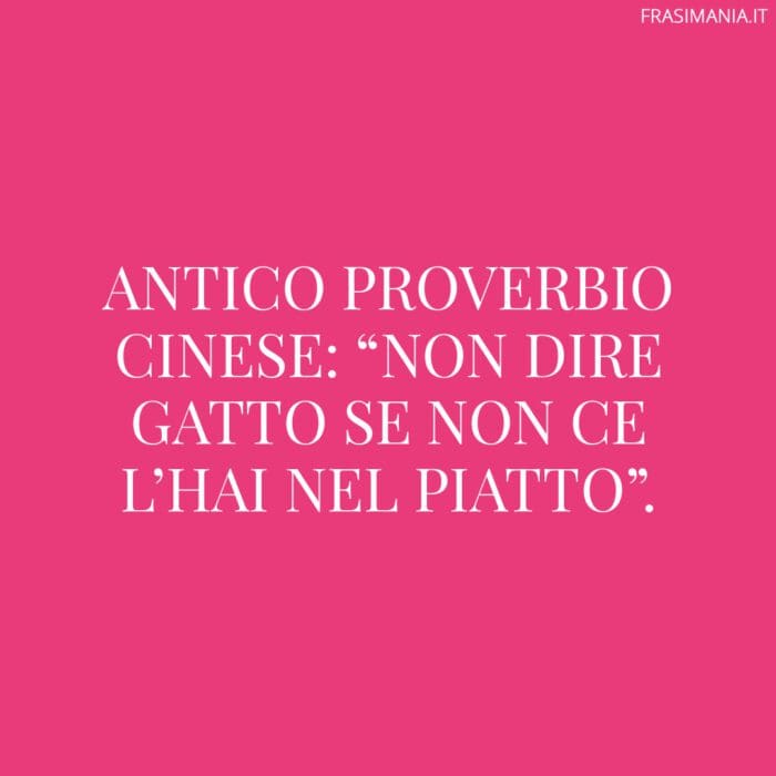 Antico proverbio cinese: 