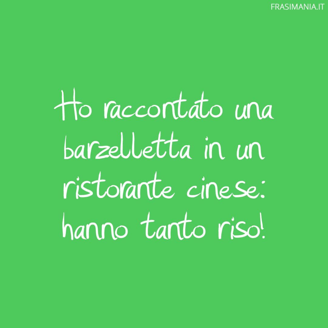 Ho raccontato una barzelletta in un ristorante cinese: hanno tanto riso!