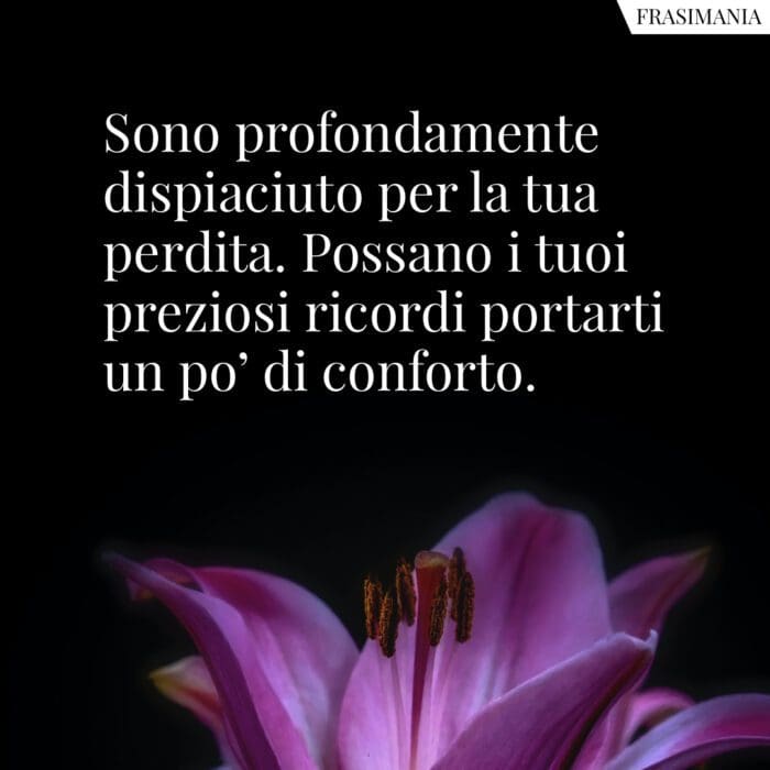 Frasi condoglianze amico perdita