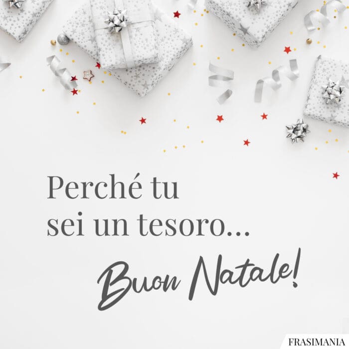 Buon Natale regalo tesoro