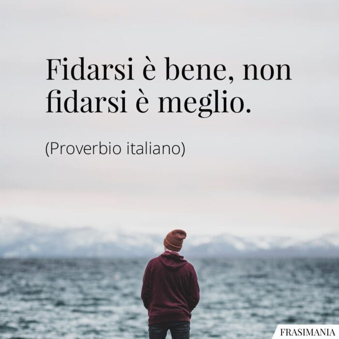 Frasi fidarsi bene meglio proverbio