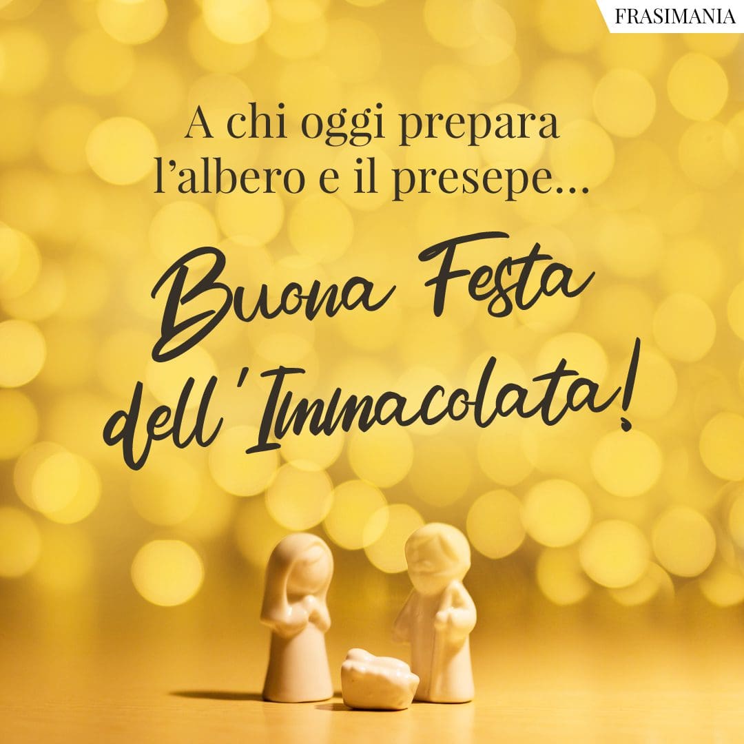 A chi oggi prepara l'albero e il presepe... Buona Festa dell'Immacolata!