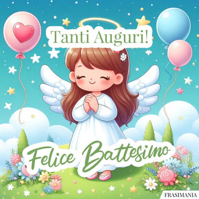 Auguri battesimo felice bimba