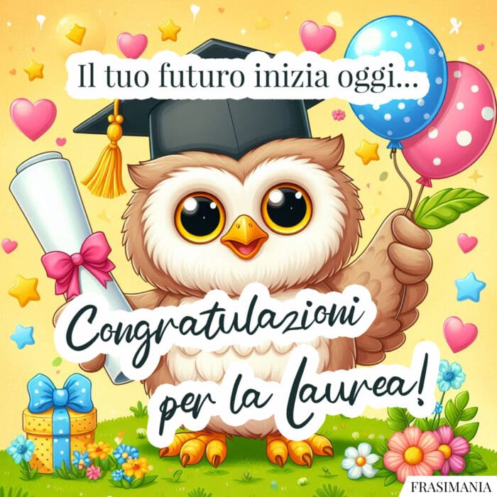 Il tuo futuro inizia oggi... Congratulazioni per la Laurea!