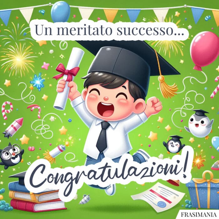 Un meritato successo... Congratulazioni!