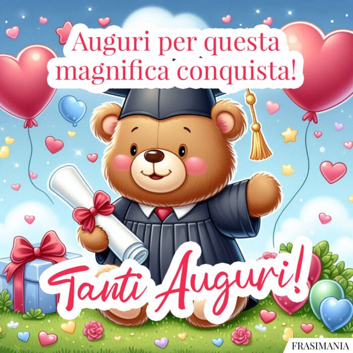 Auguri per questa magnifica conquista! Tanti Auguri!