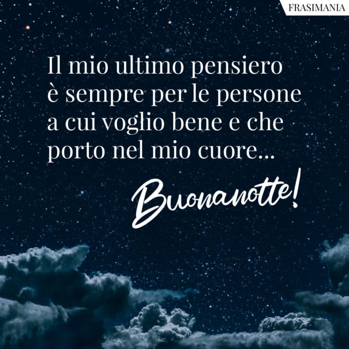 Buonanotte persone cuore