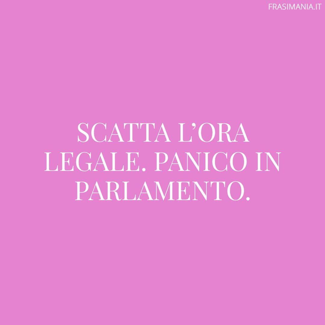 Scatta l'ora legale. Panico in Parlamento.