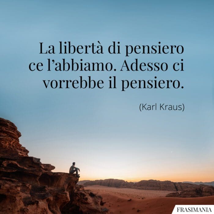 Frasi libertà pensiero Kraus