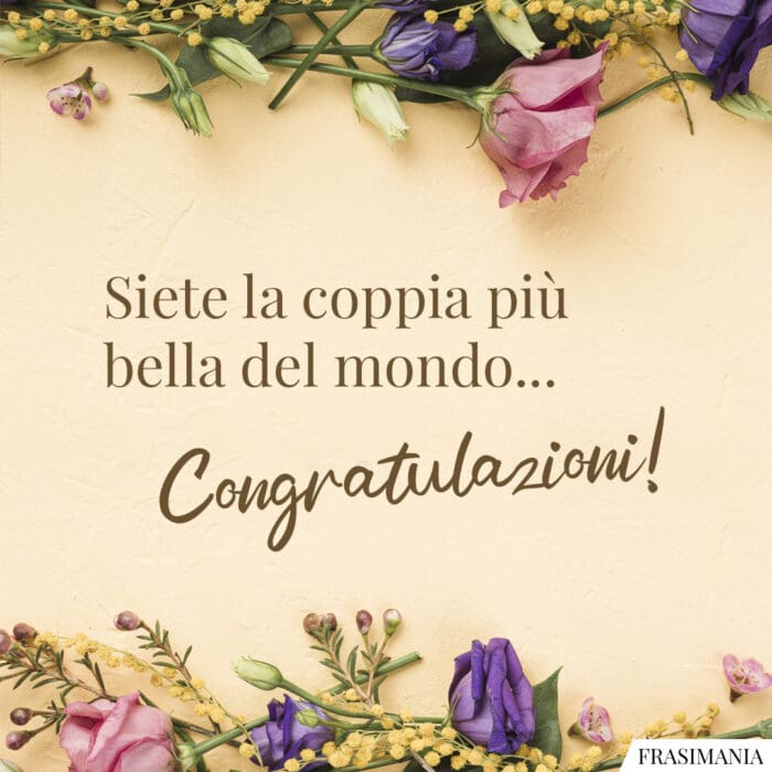 Auguri matrimonio coppia bella