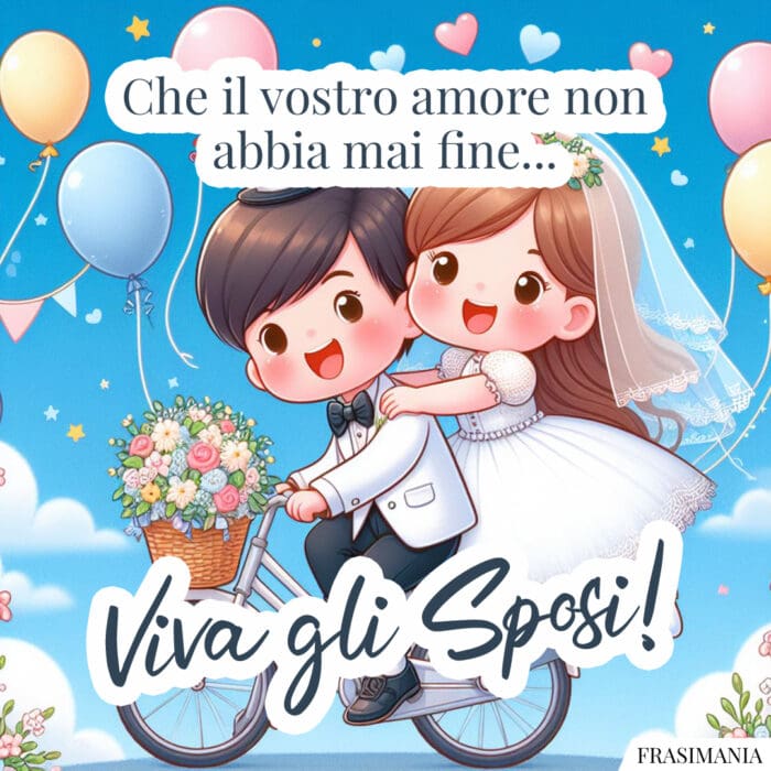 Auguri matrimonio amore mai fine