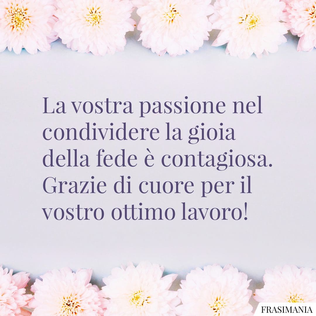 Frasi Di Ringraziamento Per Un Sacerdote Frasi di ringraziamento per i catechisti