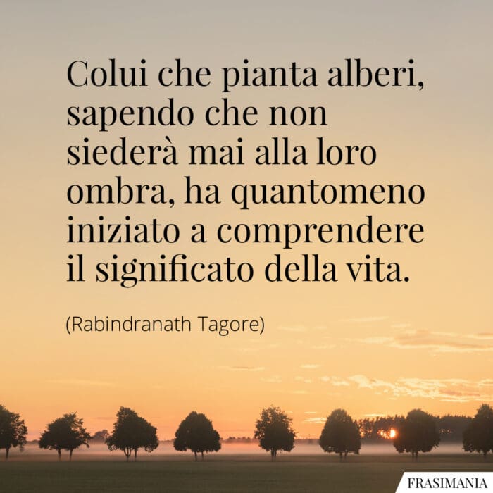 Frasi alberi ombra vita Tagore