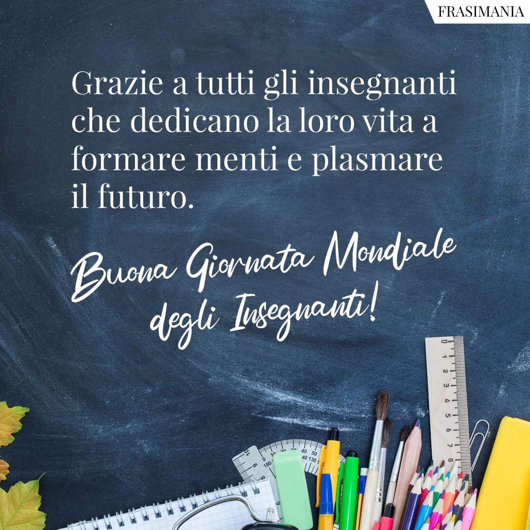 Grazie a tutti gli insegnanti che dedicano la loro vita a formare menti e plasmare il futuro. Buona Giornata Mondiale degli Insegnanti!