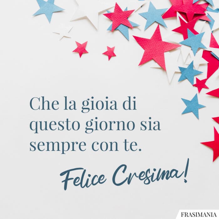 Auguri Cresima felice