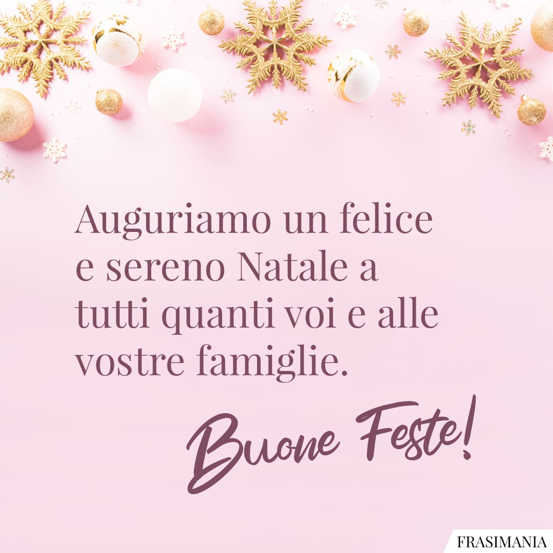 Auguriamo un felice e sereno Natale a tutti quanti voi e alle vostre famiglie. Buone Feste!