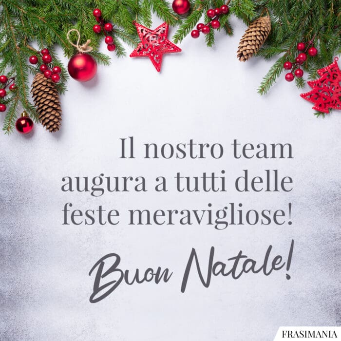 Buon Natale feste team