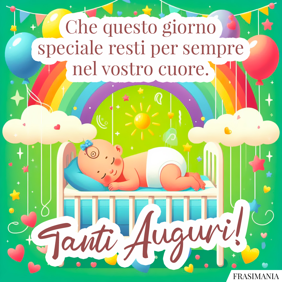 Che questo giorno speciale resti per sempre nel vostro cuore. Tanti Auguri!