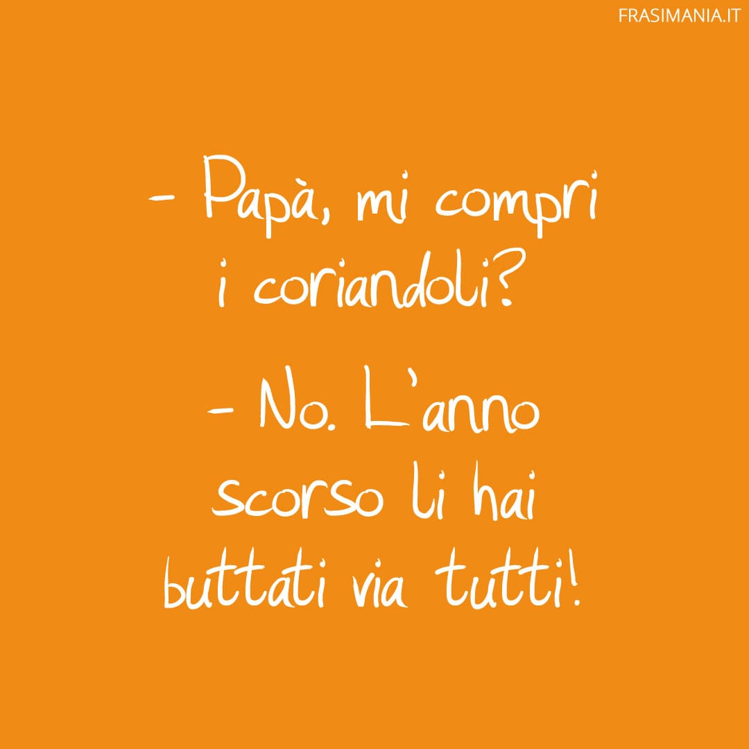 Papà, mi compri i coriandoli?