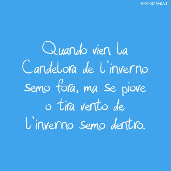 Proverbi Candelora inverno