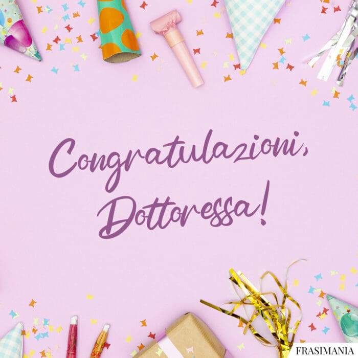 Auguri laurea ragazza dottoressa