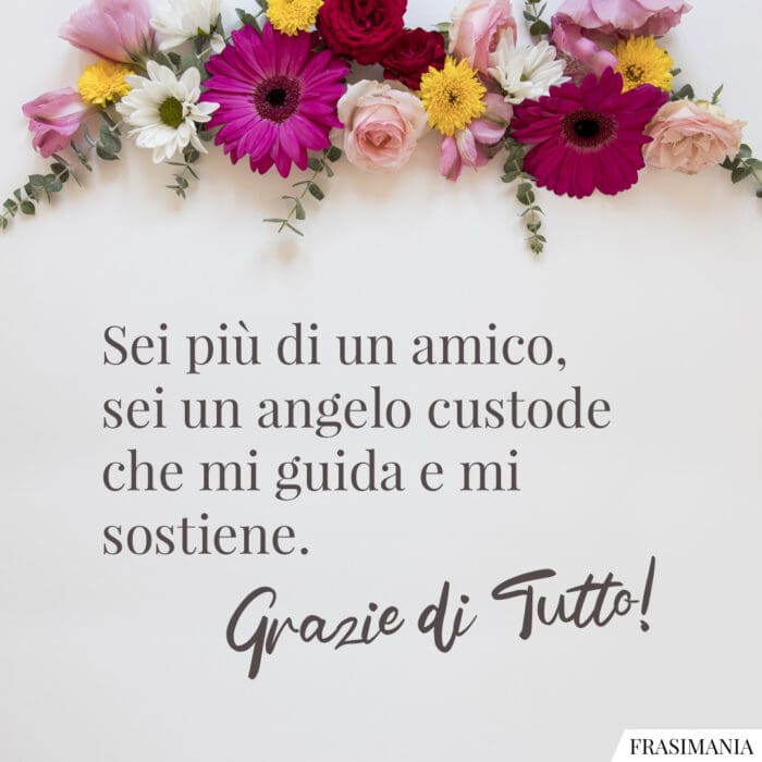 Frasi ringraziamento amici angelo