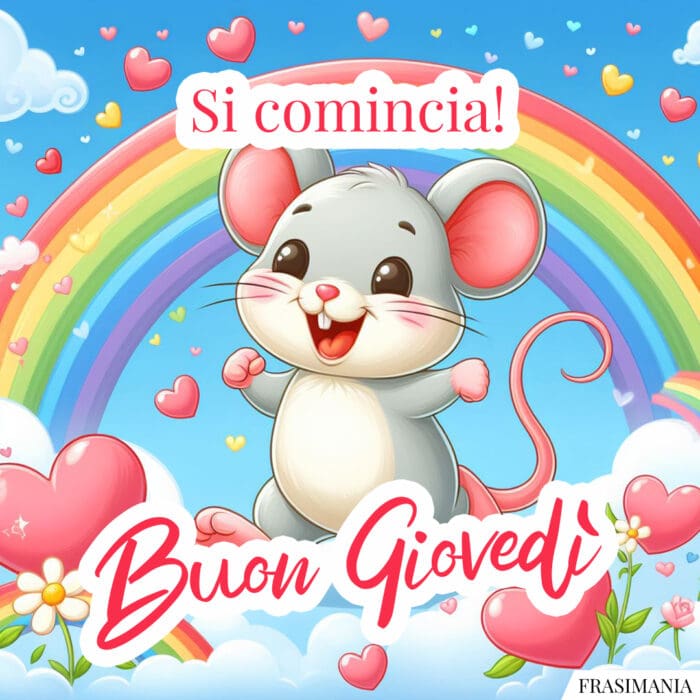 Si comincia! Buon Giovedì.