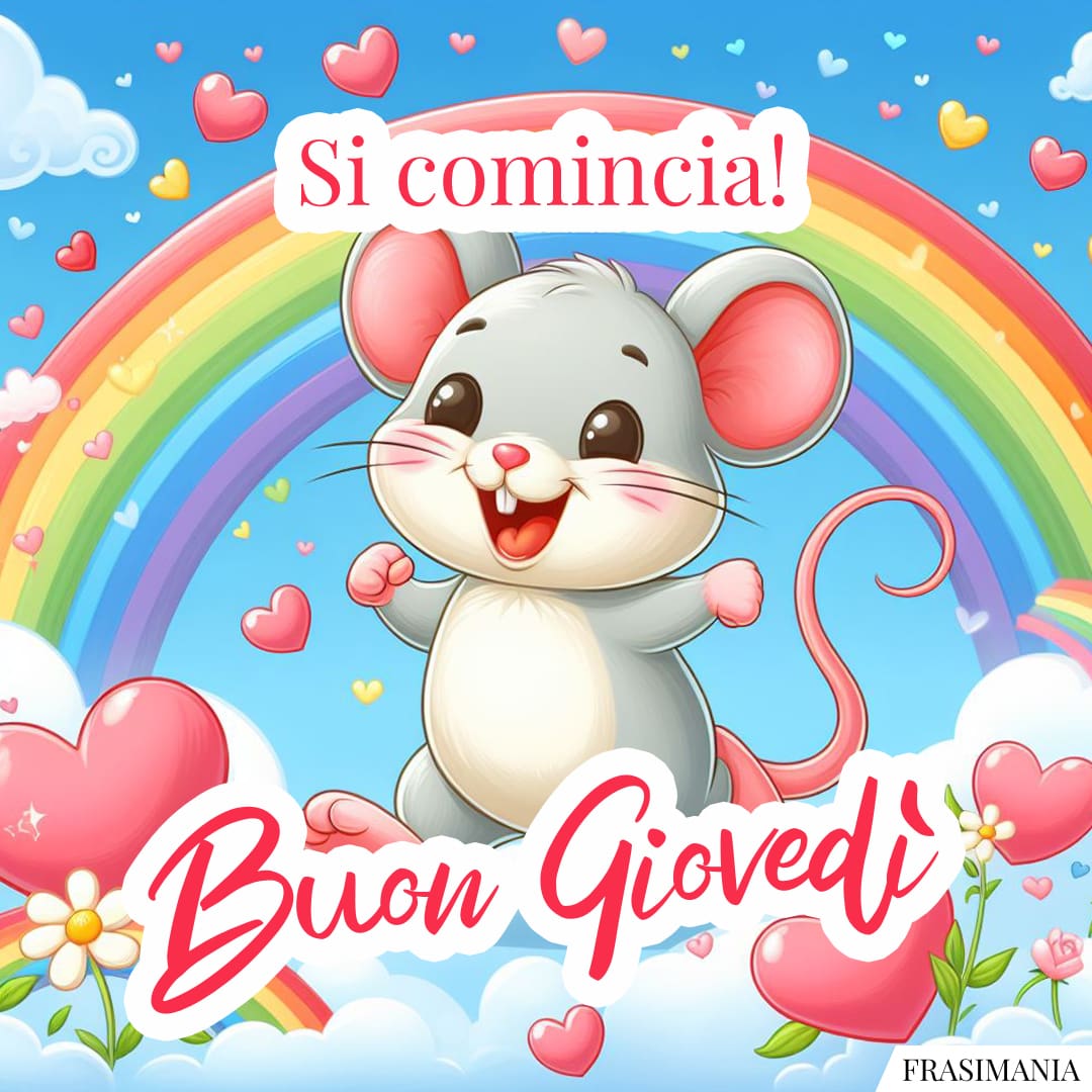 Si comincia! Buon Giovedì.