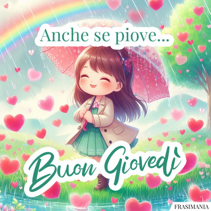 Anche se piove… Buon Giovedì.
