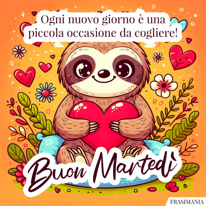 Ogni nuovo giorno è una piccola occasione da cogliere! Buon Martedì.