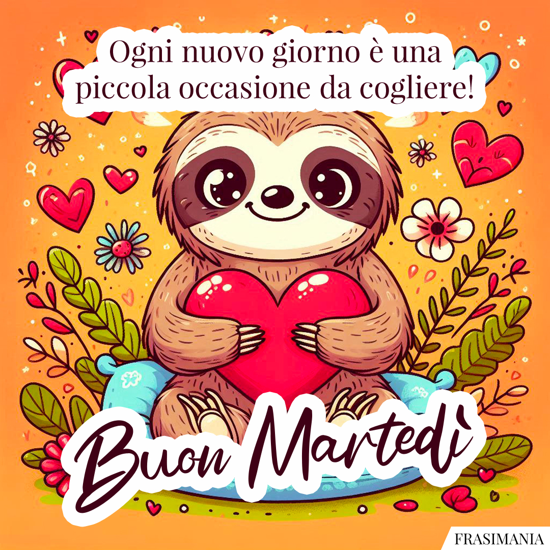 Ogni nuovo giorno è una piccola occasione da cogliere! Buon Martedì.
