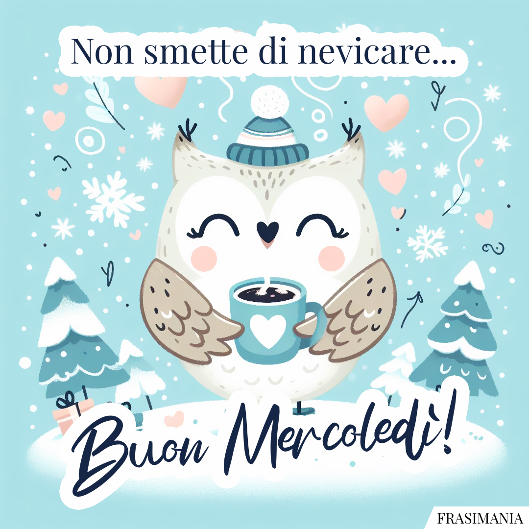 Non smette di nevicare... Buon Mercoledì!