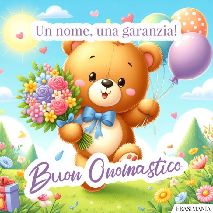 Buon onomastico orsetto nome