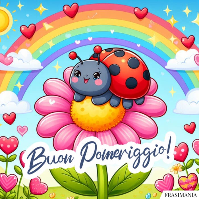 Buon pomeriggio coccinella arcobaleno