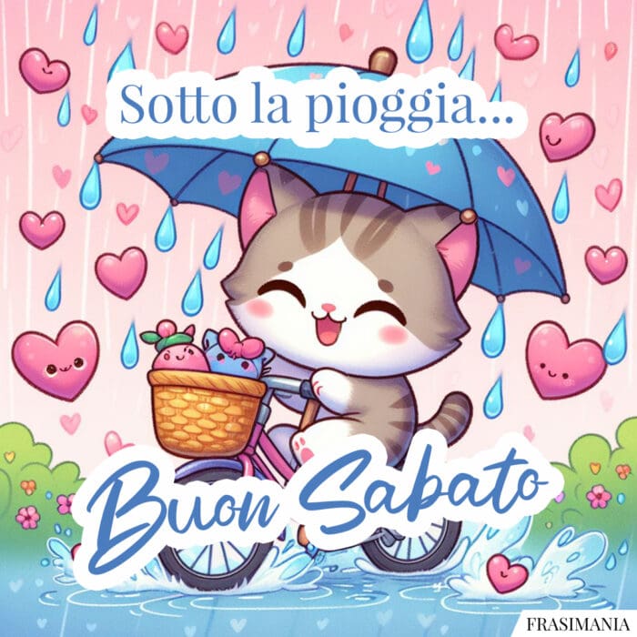 Sotto la pioggia... Buon Sabato.