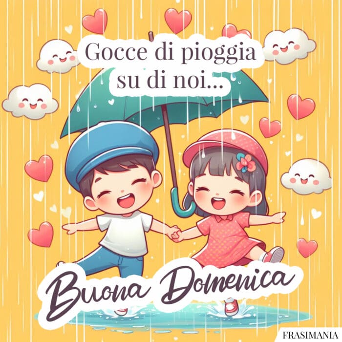 Gocce di pioggia su di noi... Buona Domenica.