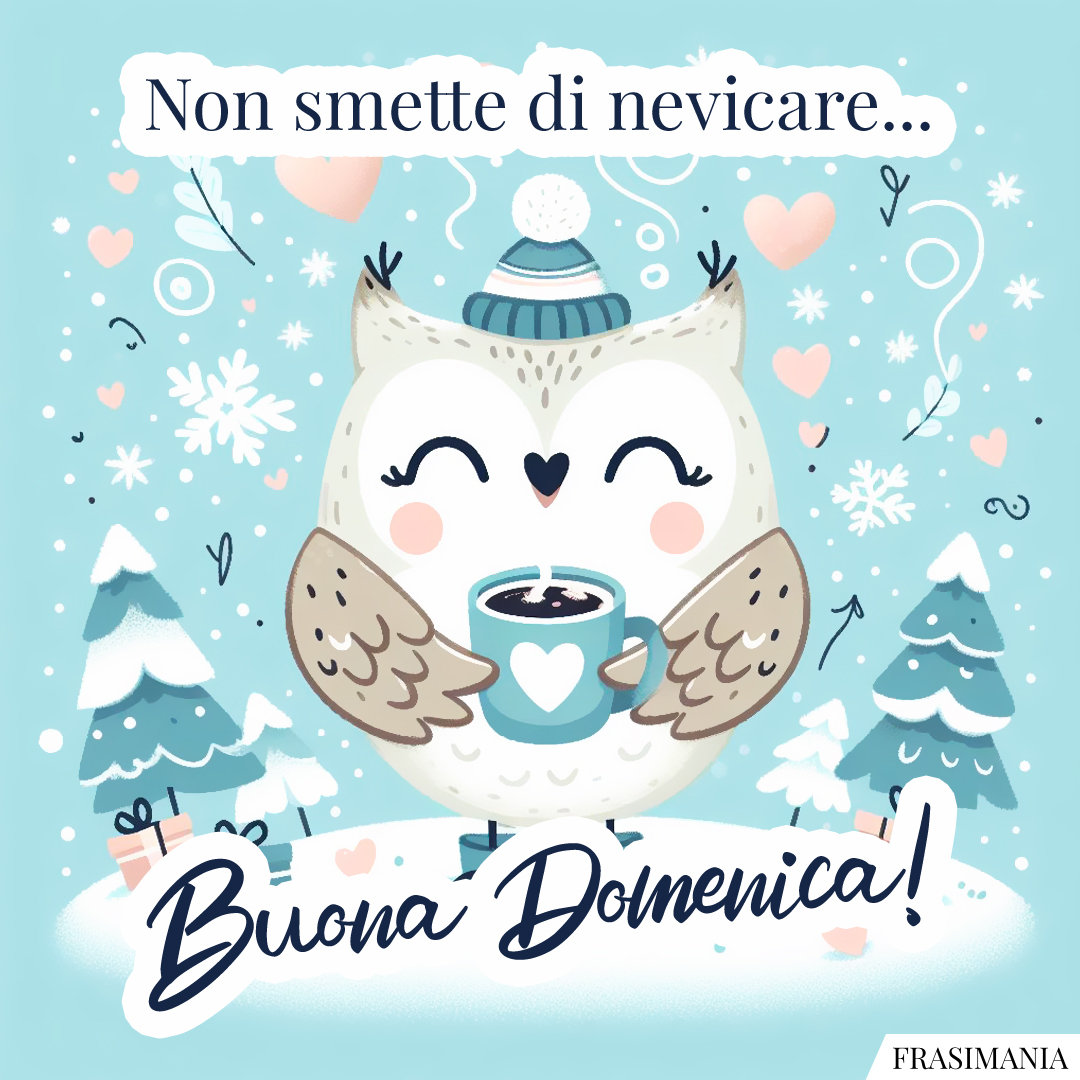 Non smette di nevicare... Buona Domenica!
