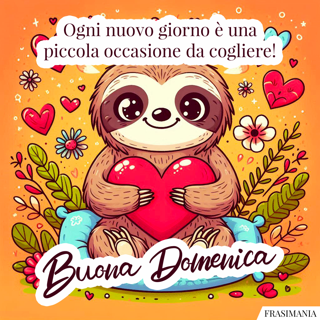 Ogni nuovo giorno è una piccola occasione da cogliere! Buona Domenica.