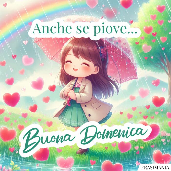 Anche se piove… Buona Domenica.