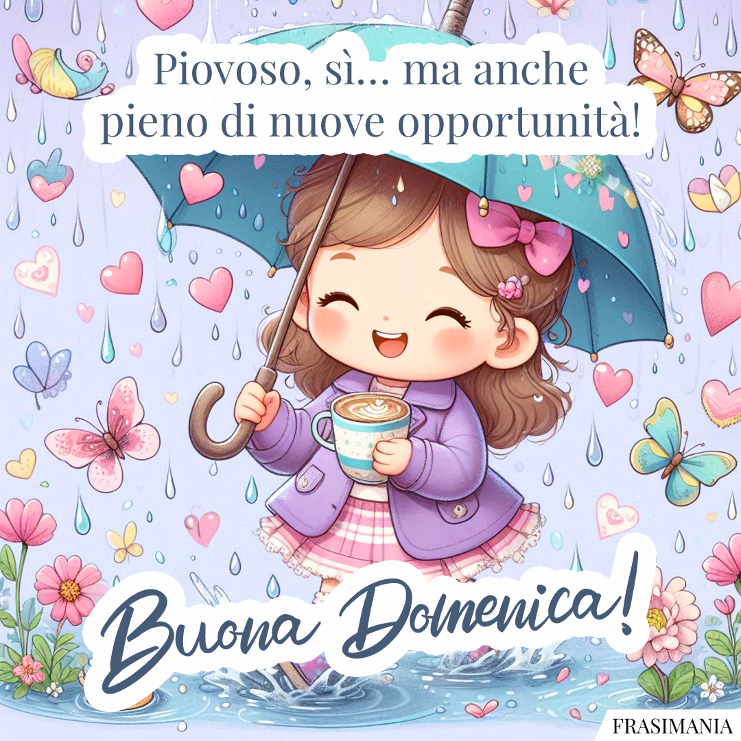 Piovoso, sì… ma anche pieno di nuove opportunità! Buona Domenica!